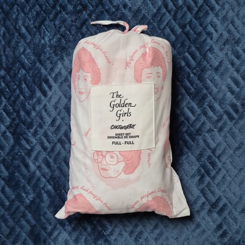 The Golden Girls X Cakeworthy Sheet Set, Full, New With Tags